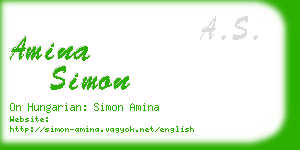 amina simon business card